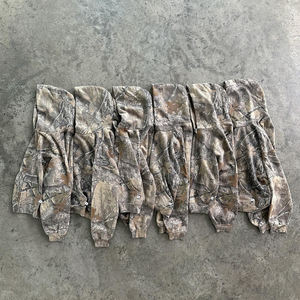 Fabricants de sweats à capuche personnalisés, rivets métalliques, fermeture éclair intégrale, design camouflage, streetwear, 500 g/m², poids lourd, 100 % coton, sweat à capuche pour hommes - Product Image 2