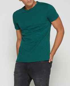 เสื้อยืดทรงสลิมฟิตสำหรับผู้ชายแฟชั่น2025ขายดีเสื้อยืด100% ผ้าฝ้ายโพลีเอสเตอร์ผ้าเจอร์สีทึบพิมพ์โลโก้สำหรับผู้ชาย - Product Image 6