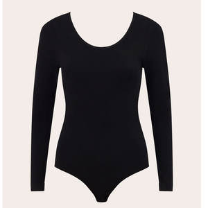 Body de Mujer Ajustado de Algodón y Spandex Elástico, Suave y Cómodo para Uso Diario, Ideal para Invierno y Primavera - Product Image 1