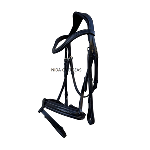 NIDA Frontal de Cuero Marrón para Caballo, con Costuras Decorativas, Acolchado de Cuero Suave, para Caballos de Tamaño -COB-FULL, Equipo Ecuestre - Product Image 5