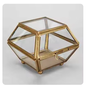 Boîte à bijoux de luxe de qualité supérieure Décoration de maison élégante pour offrir Rangement d'accessoires décoratifs en métal - Product Image 4