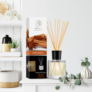 Aromatika Cinnamon <b>Reed</b> <b>Diffuser</b> 200ml with Natural Essential <b>Oil</b> Long Lasting Aroma - Product Image 4