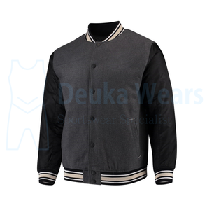 Chaquetas de Béisbol de Invierno Transpirables con Forro, MOQ Bajo, Talla Personalizable, Mangas de Cuero Juveniles, Chaqueta Universitaria para Deportes al Aire Libre - Product Image 2