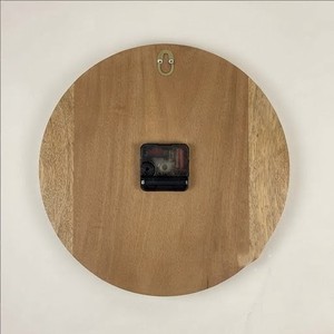 Rustic Mango Wood Wall <b>Clock</b> Round Analog Quartz <b>Battery</b> Operated Natural Wood Design - Product Image 4
