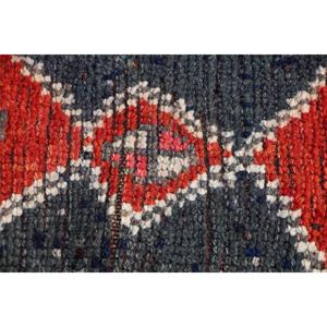 Turkish Vintage Rug 3.5x9.1 ft (108x278 cm), Herki <b>Red</b> <b>Wool</b> Rug - Product Image 5