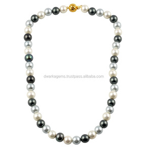 Vente en gros de perles de luxe en argent sterling 925 plaqué or collier de mariage pour femmes ensemble de bijoux - Product Image 3