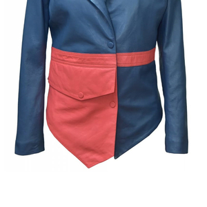 Chaqueta de Cuero de Oveja Premium para Mujer, Chaqueta de Cuero Estilo Motero con Cinturón, Chaqueta Casual de Cuero Sintético Suave para Mujer - Product Image 4