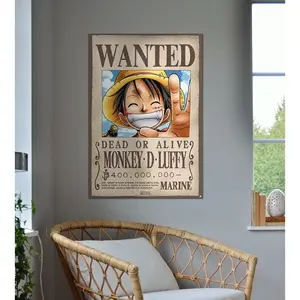 Poster mural One Piece : Wanted Monkey D. Luffy - Product Image 3