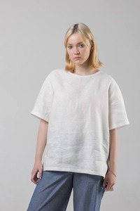 Camiseta de gran tamaño con logotipo de marca estampado de alta calidad, camiseta Unisex 240G en blanco 100% de algodón para mujer - Product Image 2