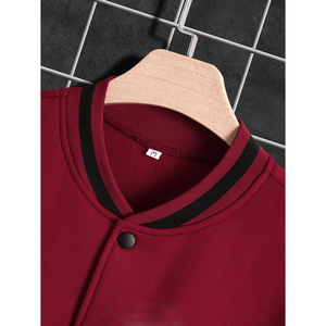 Última colección de invierno, chaqueta universitaria informal con soporte, Mangas de cuero a medida, lona, estilo Letterman en blanco, venta al por mayor - Product Image 3