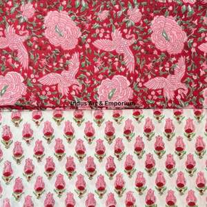 Tela de Algodón Cambray con Estampado Tradicional Jaipuri, 60x60 cm - Product Image 2