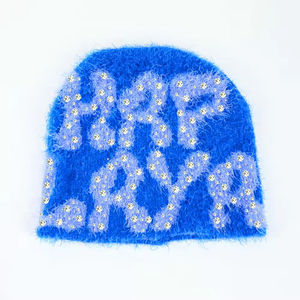 Gorros de Lana Jacquard Personalizados al por Mayor, con Pedrería, Unisex, Ajustables, con Logotipo Personalizado para Viajes - Product Image 5