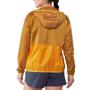 Traje cortavientos para correr de nailon estampado para mujer, de 2 piezas chaqueta con capucha y pantalones cortos, chándal sólido para entrenamiento con servicio OEM - Product Image 2