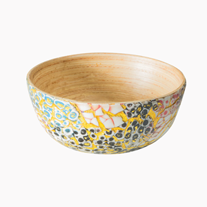 Colorful MOP Spun <b>Bamboo</b> Salad <b>Bowls</b> New Arrival Design for Home Decor Kitchenware Polished Fruit Serving <b>Bowl</b> Wholesale Vietnam - Product Image 5