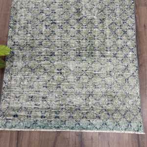 Alfombra, 3.1x6.3 pies, Alfombra Vintage, Alfombra Azul Ombré de Lana - Product Image 2