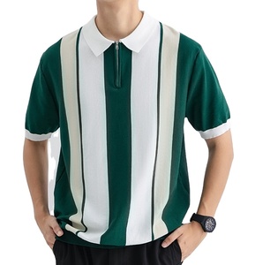 Nueva Camiseta Polo a Rayas para Hombre, Estilo Casual de Negocios, Color Sólido, Transpirable, Talla Grande, Venta al Por Mayor 2026 - Product Image 6