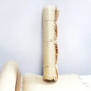 Tessitura di compensato di bambù 3mm foglio di rotoli di pannelli di parete di bambù intrecciati a mano per edifici di paglia all'ingrosso