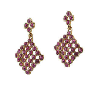 The99Jewel Piedra austriaca Chapado en oro Pendientes colgantes Forma de gota de agua con diamante Amatista Ágata Cuarzo Perla-1306713 - Product Image 1