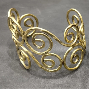 Gold plated brass Fashion Bangle Set Elegant Jewelry Collection <b>boho</b> hippie jewelry bohemian bangles - Product Image 1