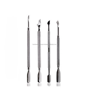 Proveedor Mayorista de Empujadores de Cutículas de Acero Inoxidable de Doble Punta Reutilizables para Limpieza de Uñas y Herramientas de Manicura - Product Image 1