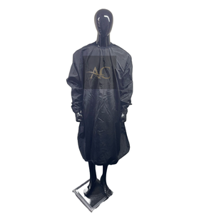 Gorro de corte de pelo profesional al por mayor, personalizado, de nailon, poliéster, cuello ajustable, cómodo, impermeable, capa de peluquero con diseños únicos - Product Image 6