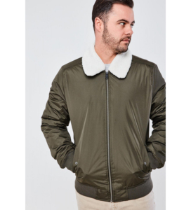 แจ็คเก็ตบอมเบอร์ผู้ชายสไตล์เท่ห์สุดฮิตสำหรับฤดูหนาว คอตั้ง พร้อมโลโก้ด้านหน้า กันน้ำและระบายอากาศได้ดี - Product Image 5