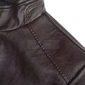 Veste en cuir pour homme, chaude pour l'hiver - Style décontracté, coupe-vent, haute qualité, service OEM, couleurs et logo personnalisés - Product Image 3