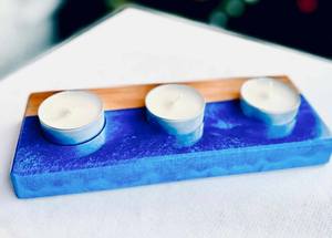 Luxury Handmade Resin & Wood Candlestick Holder Artistic <b>Candle</b> Stand with Customized Shape for Hotel Restaurant <b>Spa</b> Home Decor - Product Image 4