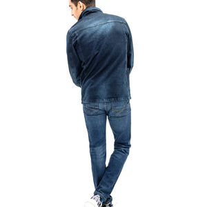 Chaqueta de Mezclilla Negra Casual para Hombre, Algodón Lavado, Estilo Liso, Nueva Moda 2026, Venta al Por Mayor - Product Image 2