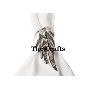 Ensemble de 2 porte-serviettes couleur or et argent, design avantageux, forme ronde, anneau en tissu au meilleur prix - Product Image 3