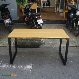 RecBamboo <b>Computer</b> <b>Desk</b> 140x70cm with Assembled Iron Legs - Product Image 4