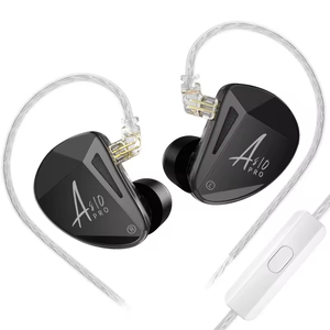 <span class=keywords><strong>KZ</strong></span> <span class=keywords><strong>AS10</strong></span> <span class=keywords><strong>PRO</strong></span> 5BA IEM écouteurs intra-auriculaires filaires HiFi basse moniteur stéréo écouteurs casque avec câble audio détachable plaqué argent - Product Image 2