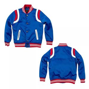 Vestes en Satin personnalisées pour hommes Baseball Satin Sports Team Jacket Whole Sale Rate 2025 Satin Jacket - Product Image 1