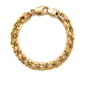 Pulsera de cadena de latón Pulsera de cadena de eslabones cubanos Cadena chapada en oro de moda Artesanía de excelente calidad - Product Image 2