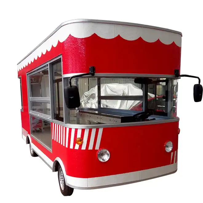 100% Volledig Uitgeruste Catering Ijs Mobiele Foodtruck/Verkoopvergunning Gebruikte Foodtruck/Outdoor Foodtruck Klaar Voor Levering