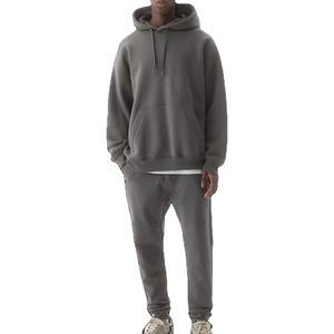 Unisex 2026 Custom Heavyweight Half Zip Hoodies Pantalones acampanados apilados XL Chándal de gran tamaño para hombre en polar Entrenamiento Jogging Wear - Product Image 4