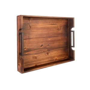 Plateau de service à thé en bois de dernière génération, de la plus haute qualité, de forme rectangulaire, plateau de service à thé et à café à vendre - Product Image 3
