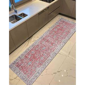 Tapis de ferme fleuri : Tapis d'intérieur antidérapant de style vintage, tapis fin non tissé - Product Image 4