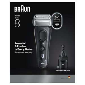 Rasoir électrique pour homme avec tête de précision, tondeuse, autonomie de 60 min, sans fil, utilisation humide/sèche, étanche IPX7, lavable, station de nettoyage et de charge - Product Image 2