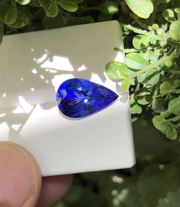Tanzanita azul natural en forma de pera, corte facetado, piedra preciosa suelta para la fabricación de joyas. - Product Image 5