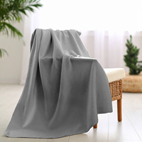 Couverture polaire personnalisée imprimée sur toute la surface, douce, avec marque personnalisée, pour l'approvisionnement en gros d'événements, usine GRS