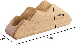 Porte-cartes de visite 1 pièce Organisateur en bois en forme de montagne Présentoir de cartes en bois - Product Image 2