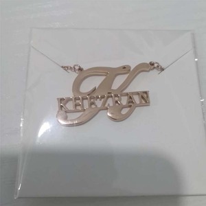 Chaîne cubaine personnalisée grande première lettre nom colliers bijoux plaque signalétique personnalisée collier ras du cou femmes hommes fête Gifs - Product Image 4