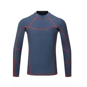 Men Rash Guard Compression Shirt Quick Drying Fitness Clothing Fashion Rash Guards Customs Logo Cotton Polyester Long Sleeves