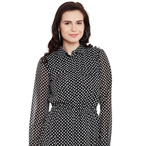Robe à manches longues pour femmes, grande taille, imprimé cœur, manches longues, col bateau, robes pour femmes - Product Image 1