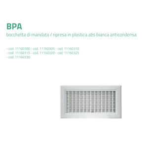 Tecnosystemi - Boquilla de Plástico ABS Blanca Anticondensación, Rejilla y Registro de Suministro/Retorno sin BPA - Product Image 4