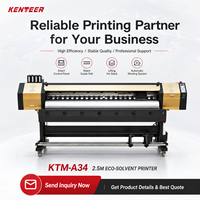 Impresora Eco Solvente Kenteer de 2.5m con Doble Cabezal de Impresión XP600, Máquina de Impresión de Inyección de Tinta para Pancartas Flexibles y Adhesivos de Gran Formato