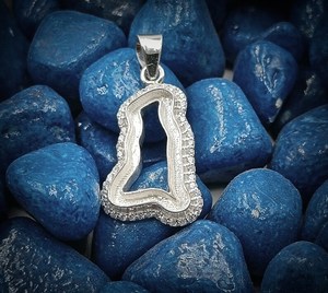 Sólido 925 plata esterlina 12x22mm colgante elegante diseñador buenas cenizas resina mujeres piedra ajuste joyería hallazgos componentes - Product Image 5