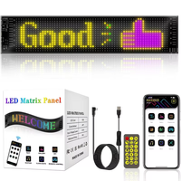 Pantalla LED programable dinámica para coche de 120*595 mm, ojos LED RGB, luz LED de ojo de diablo para ventana de coche SUV