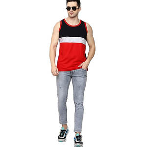 Camiseta sin mangas de algodón 100% de talla grande ajustada para hombre con logotipo personalizado, camiseta sin mangas de punto transpirable para entrenamiento, estilo informal, precio económico - Product Image 1
